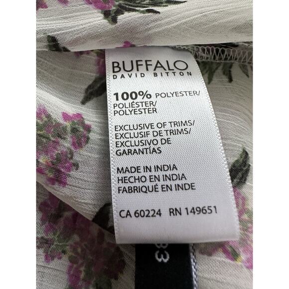 Buffalo David Bitton Women's Floral Print Top Size S Boho Flare Sleeve Top - Picture 12 of 16